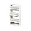 Wooden Shoe Cabinet for Entryway; White Shoe Storage Cabinet with 3 Flip Doors 20.94x9.45x43.11 inch - as Pic