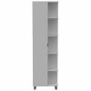 Portland 5-Shelf Linen Cabinet White - as Pic