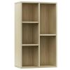 vidaXL Book Cabinet/Sideboard Sonoma Oak 19.7"x9.8"x31.5" Engineered Wood - Brown