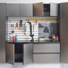 Nova Series Wood Base Door Wall Mounted Garage Cabinet in Metallic Gray - as Pic