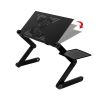 Portable Folding Computer Table 360-Degree Rotation Multi Functional Desk - Black