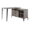 Zakwani Writing Desk; Gray Oak amp; Black Finish OF00009 - Default