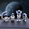 4pcs Small Creative Astronaut Ornaments; Desktop Ornaments; TV Cabinet Ornaments - Blue - 10.2*6cm