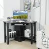 Household Corner Office Writing Desk With Pull-out Drawer and Shelf - Style B