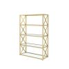 Bookshelf in Gold and Clear Glass - Default