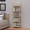 WTZ Bookshelf; Ladder Shelf; 5 Tier Bamboo Bookcase; Rustic Open Book Case for Bedroom; Living Room; Office; BC-238 Primary Colors - default