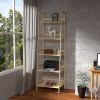 WTZ Bookshelf; Ladder Shelf; 5 Tier Bamboo Bookcase; Rustic Open Book Case for Bedroom; Living Room; Office; BC-238 Primary Colors - default