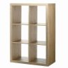 6 cube storage boxes; bookshelves; display cabinets; storage cabinets - Natural - Particle Board, Medium Density Fiberboard