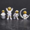 4pcs Small Creative Astronaut Ornaments; Desktop Ornaments; TV Cabinet Ornaments - Blue - 10.2*6cm