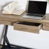 Drawer Office Writing Computer Desk - OAK & BLACK