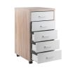 Kenner 5-Drawer Cabinet; Reclaimed Wood and White - 18556