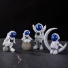 4pcs Small Creative Astronaut Ornaments; Desktop Ornaments; TV Cabinet Ornaments - Blue - 10.2*6cm