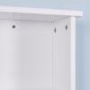 Wall Mount Medicine Cabinet with a Door;  Wooden Bathroom Storage Cabinet with Adjustable Shelf - White