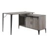 Zakwani Writing Desk; Gray Oak amp; Black Finish OF00009 - Default